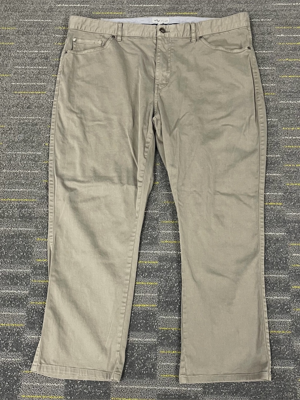Peter Millar Ultimate Sateen 5 Pocket Pant Mens 40x26 Gray Golf Stretch Casual